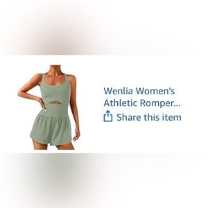 Wenlia Green Athletic Romper